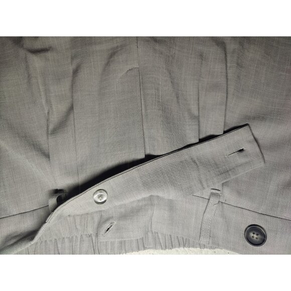Haver And Blair Light Gray Wide Leg Cropped High Rise Pleated Dress Pants M - Picture 6 of 8